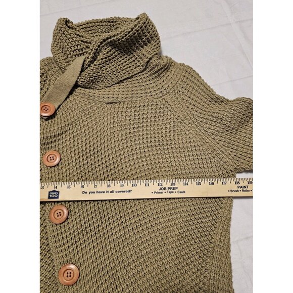 Grecerelle Chunky Asymmetrical Knit Pullover Cowl Neck Sweater Size Med Boho - Picture 7 of 9